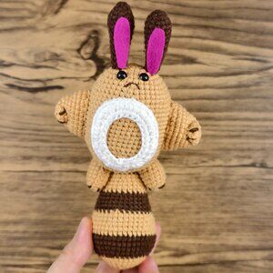Handmade Amigurumi Crochet Pokemon Sentret Plushie